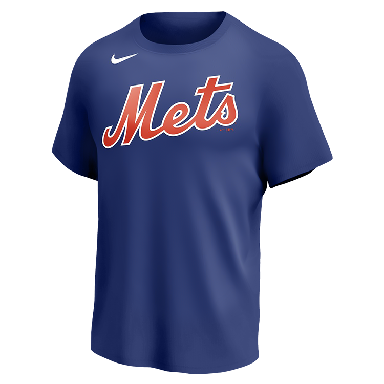 Mets MLB Adult League Team Jerseys - Official Nike MLB Wordmark Poly Tees - N223